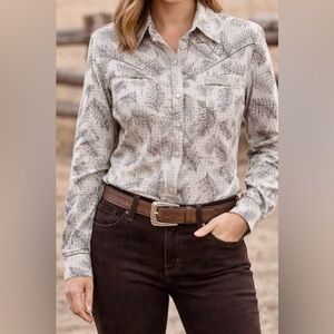 The North Face Cowgirl Shirt - Western-Style Snap Front - Size XL